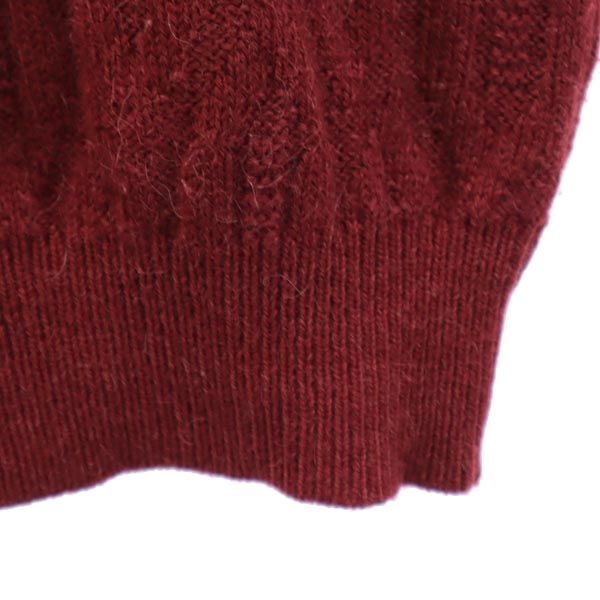 YVES SAINT LAURENT イヴサンローラン ウールブレンド 長袖 ニット L 赤系 セーター メンズ