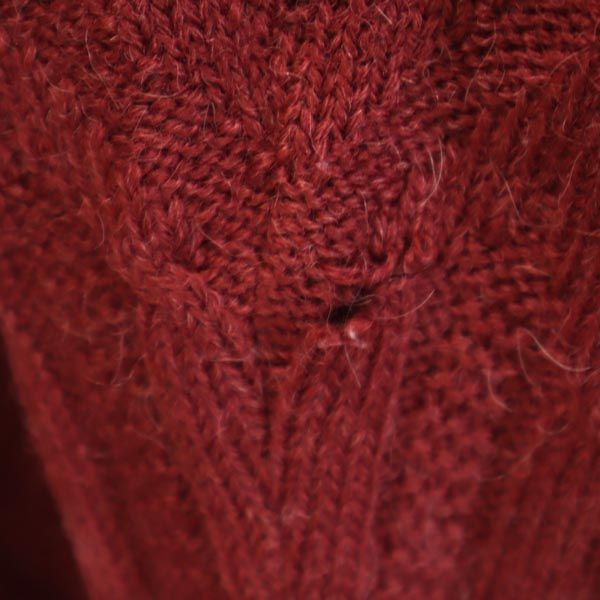 YVES SAINT LAURENT イヴサンローラン ウールブレンド 長袖 ニット L 赤系 セーター メンズ