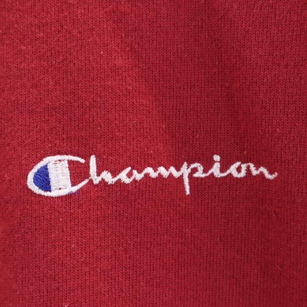 Champion チャンピオン 90s ロゴ刺繍 長袖 スウェット トレーナー M レッド 裏起毛 メンズ