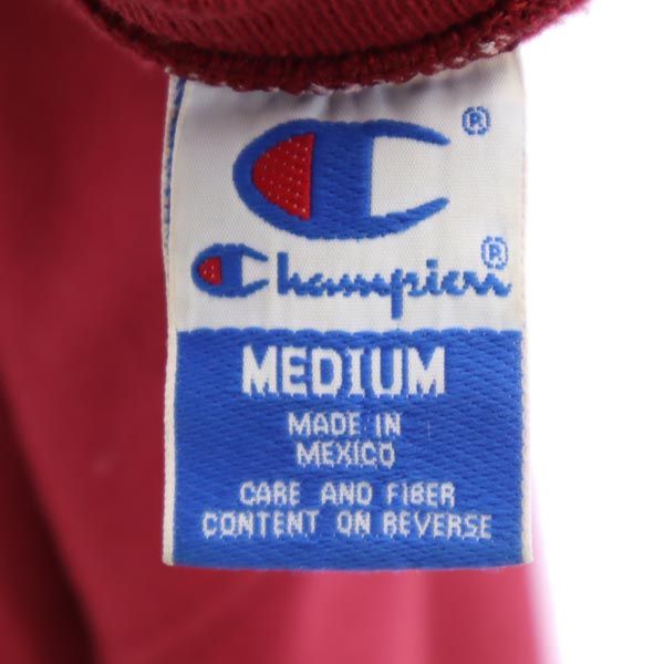 Champion チャンピオン 90s ロゴ刺繍 長袖 スウェット トレーナー M レッド 裏起毛 メンズ