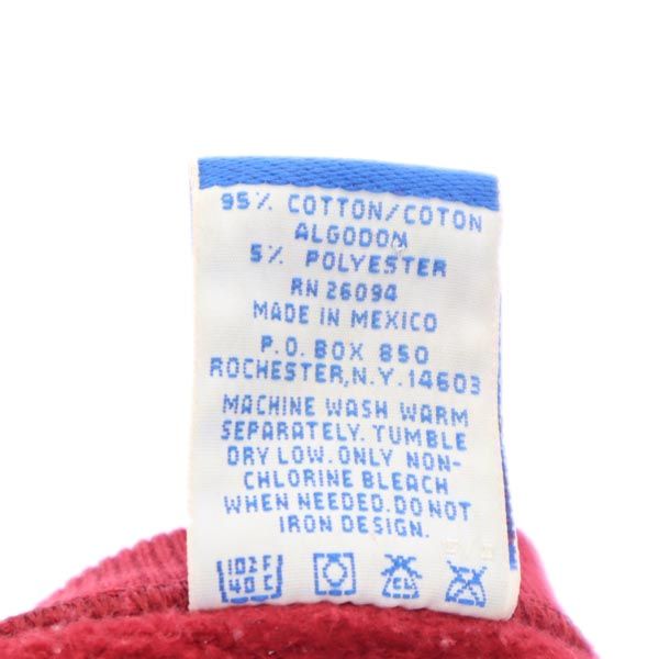 Champion チャンピオン 90s ロゴ刺繍 長袖 スウェット トレーナー M レッド 裏起毛 メンズ