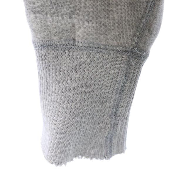 C.A.B.CLOTHING ロゴプリント 長袖 スウェットパーカー 40／42 グレー 裏起毛 プルオーバー トレーナー メンズ