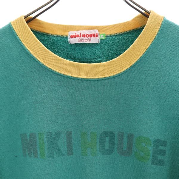 mikihouse ミキハウス 長袖 スウェット トレーナー L グリーン系 メンズ