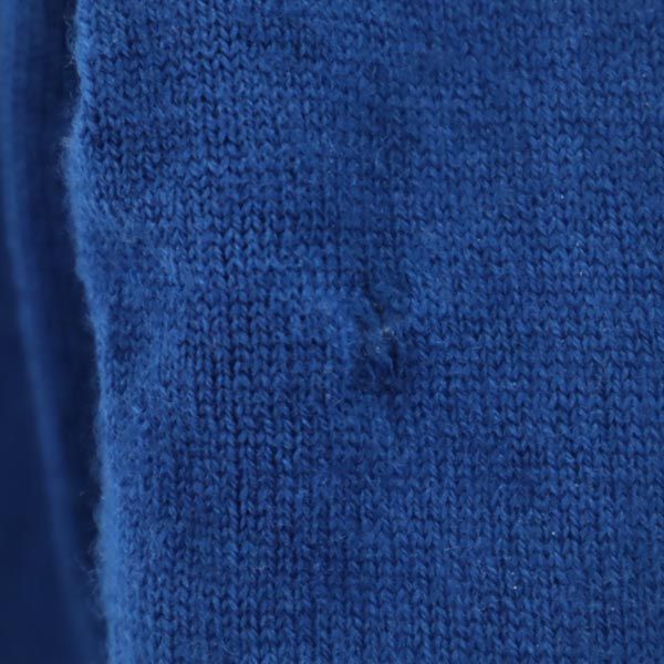 バーバリーブルーレーベル 三陽商会 ウール ロゴ刺繍 長袖 ニット カットソー 38 ブルー系 BURBERRY BLUE LABEL レディース