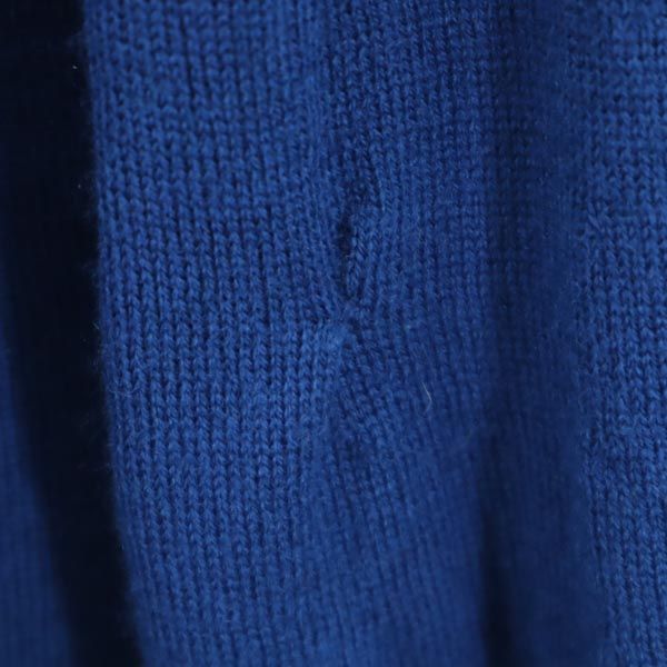 バーバリーブルーレーベル 三陽商会 ウール ロゴ刺繍 長袖 ニット カットソー 38 ブルー系 BURBERRY BLUE LABEL レディース