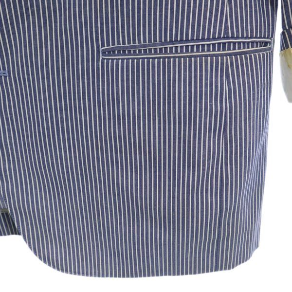 Aquascutum アクアスキュータム ストライプ柄 テーラードジャケット 96-86-170 青×白 メンズ