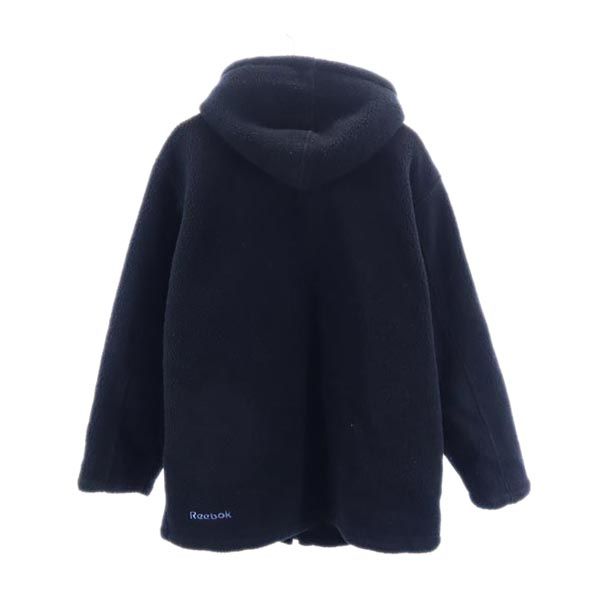 Reebok リーボック ボア フリースジャケット M 黒 フーディー メンズ