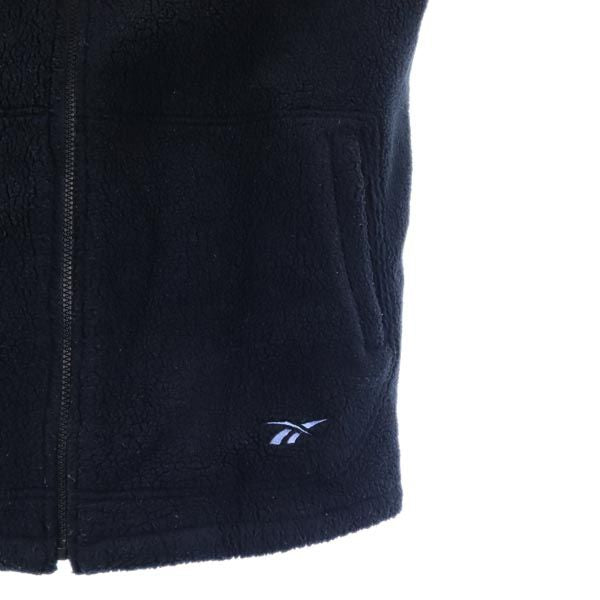 Reebok リーボック ボア フリースジャケット M 黒 フーディー メンズ