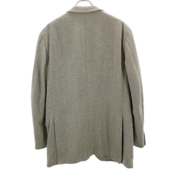 BURBERRY LONDON バーバリー ロンドン 三陽商会 カシミヤブレンド ヘリンボーン柄 テーラードジャケット AB7 グレー系 オールド メンズ