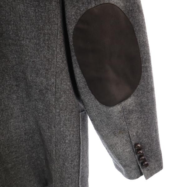 Aquascutum アクアスキュータム ウールブレンド エルボーパッチ付 ジャケット LL ブラウン ハンティング メンズ