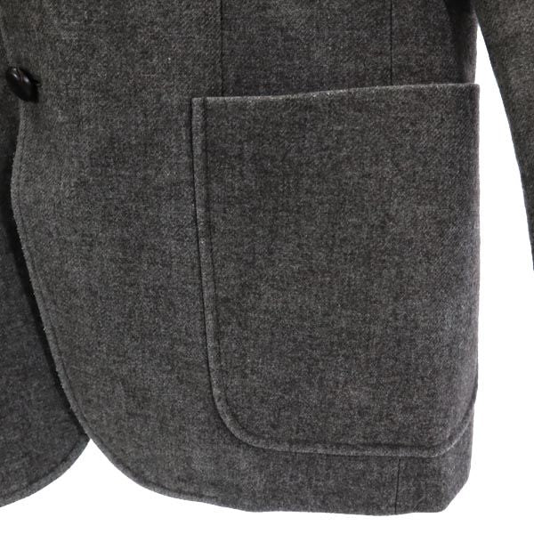 Aquascutum アクアスキュータム ウールブレンド エルボーパッチ付 ジャケット LL ブラウン ハンティング メンズ