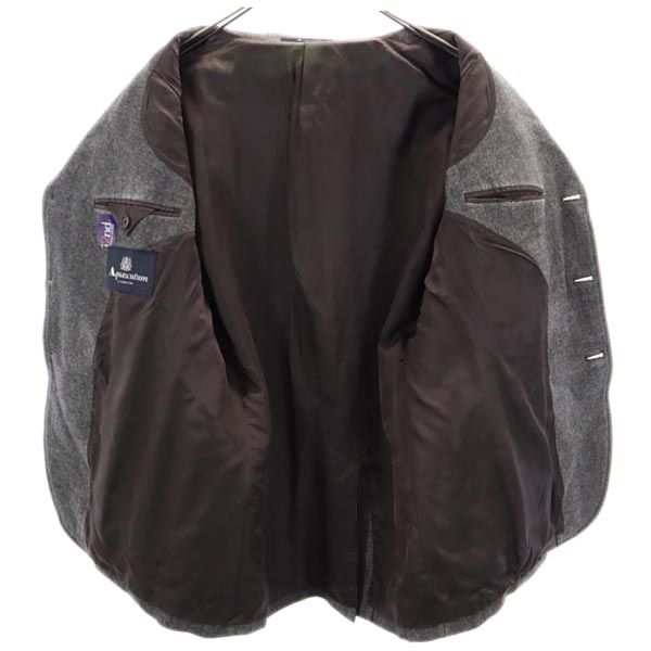 Aquascutum アクアスキュータム ウールブレンド エルボーパッチ付 ジャケット LL ブラウン ハンティング メンズ