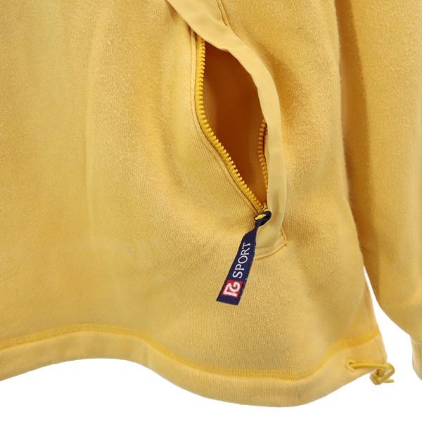 PEARLY GATES パーリーゲイツ ゴルフ 長袖 ハーフボタン トレーナー L イエロー系 裏起毛 メンズ