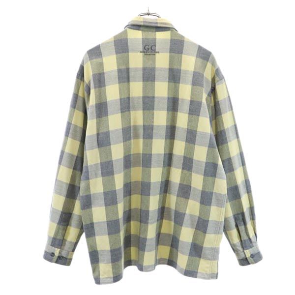 GREENCLUBS グリーンクラブ 日本製 ウール 格子柄 長袖 シャツ 4 グレー系 メンズ