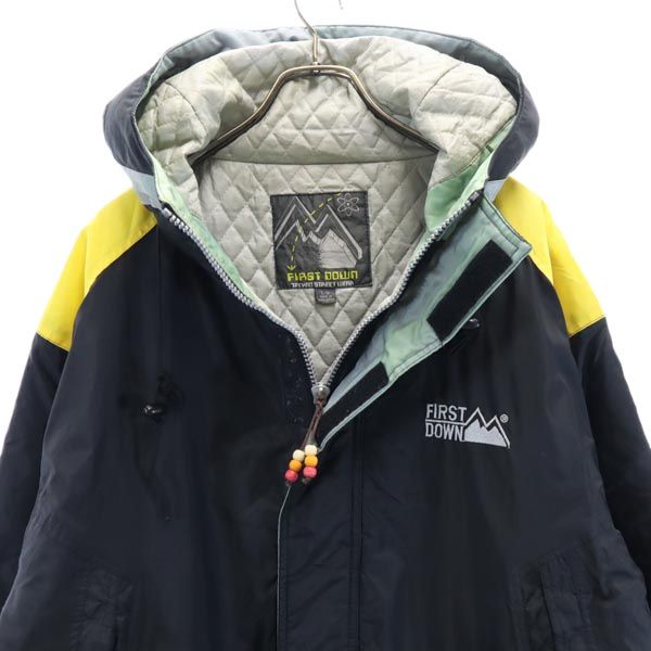 FIRSTDOWN ファーストダウン オールド 中綿ジャケット L 黒 フード コート メンズ
