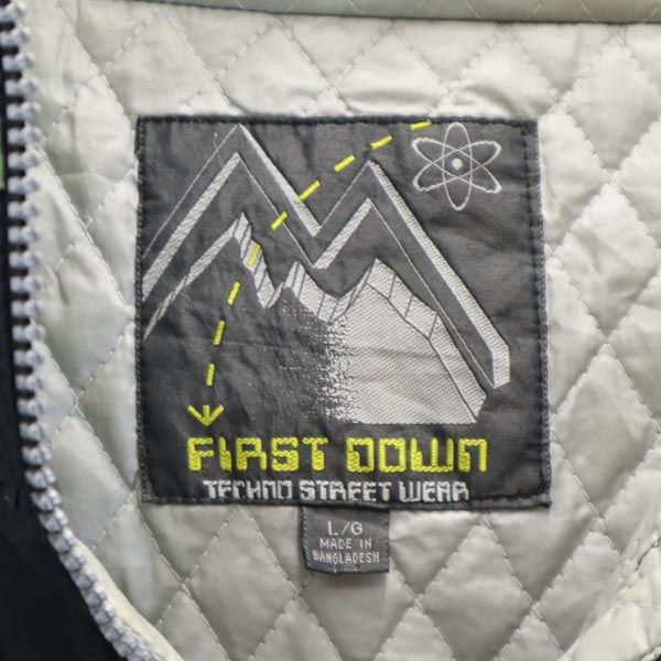 FIRSTDOWN ファーストダウン オールド 中綿ジャケット L 黒 フード コート メンズ