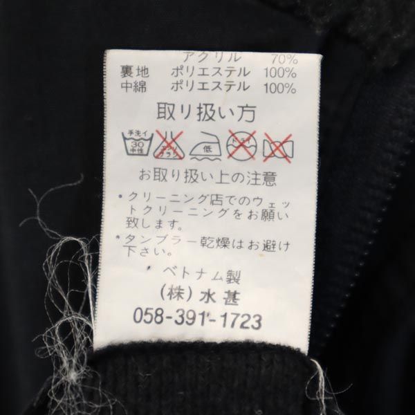 FIRSTDOWN ファーストダウン ロゴ刺繍 中綿ジャケット M 黒 メンズ