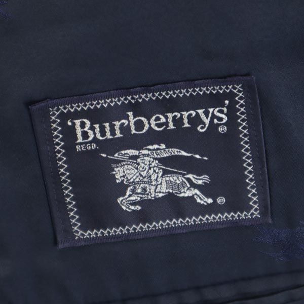 Burberrys バーバリーズ 80s 90s 日本製 三陽商会 ウールブレンド テーラードジャケット ネイビー メンズ