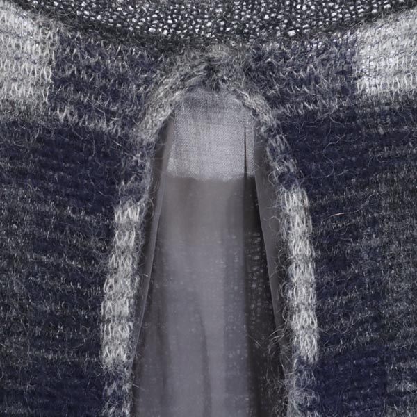 iCB アイシービー モヘアブレンド チェック柄 長袖 ニット S 黒系 セーター レディース