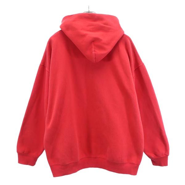 SALEM SPORTSWEAR セーラム スポーツウェア 90s オールド USA製 プリント 長袖 スウェットパーカー L レッド プルオーバー トレーナー メンズ