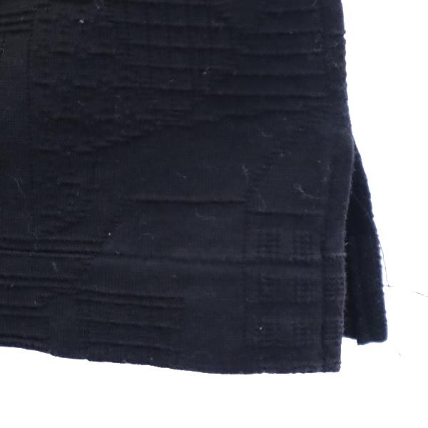 LANCEL ランセル 日本製 総柄 長袖 ポロシャツ LL ブラック ロゴ刺_ メンズ