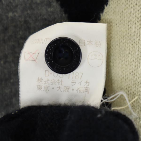 PIA SPORTS ピアスポーツ 日本製 ウールブレンド アーガイル ニットベスト 4 ブラック系 メンズ