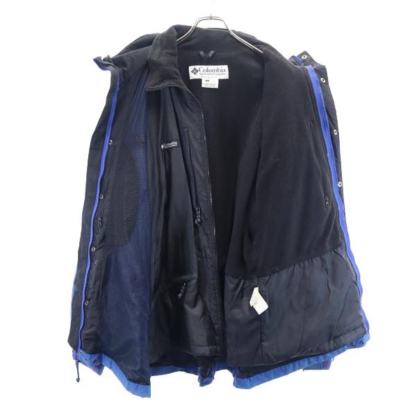 Columbia コロンビア 3WAY ナイロンジャケット LL 青 中綿ライナー付 アウトドア メンズ
