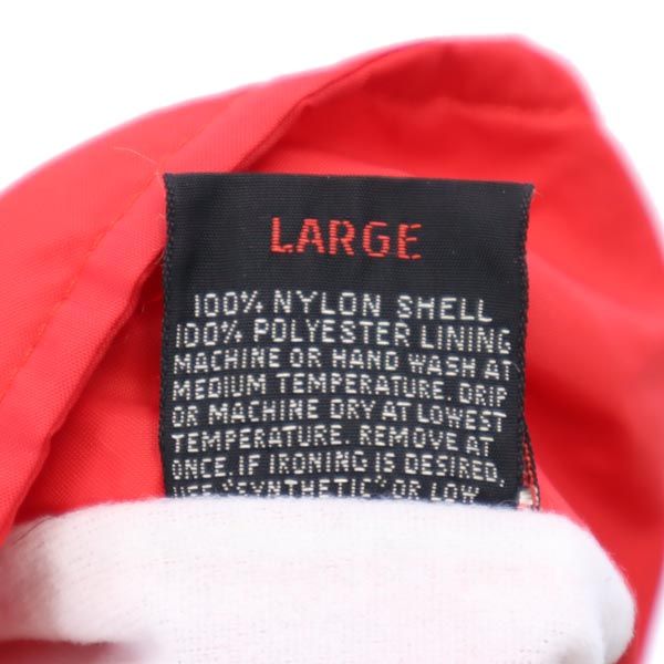ARISTO JAC アリストジャック USA製 ロゴプリント ナイロンジャケット L 赤 メンズ
