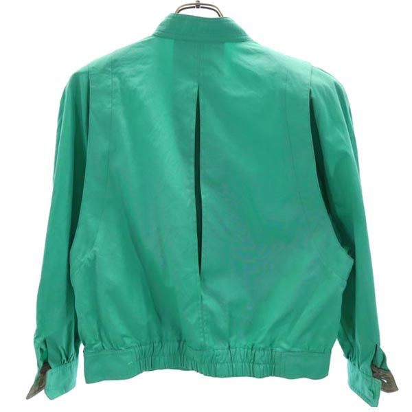 DAKS ダックス コットン フルジッパー ジャケット M 緑 レディース