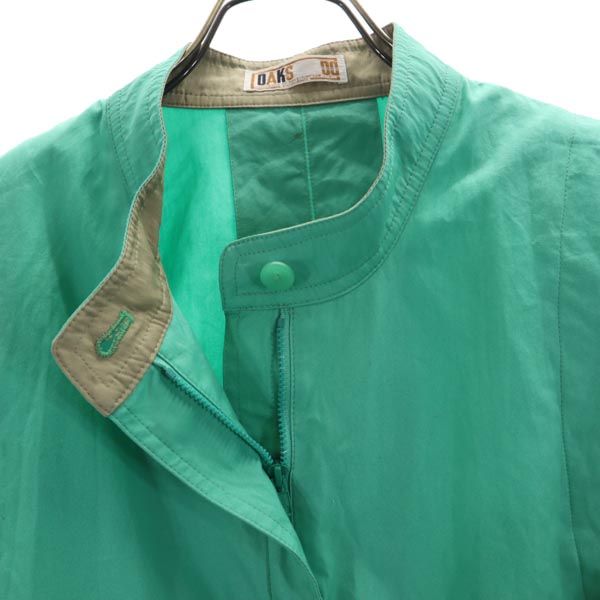 DAKS ダックス コットン フルジッパー ジャケット M 緑 レディース