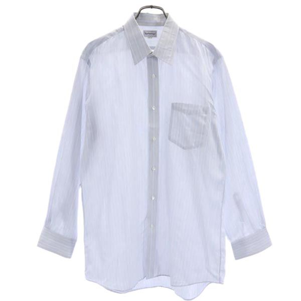 Burberrys バーバリーズ ストライプ 長袖 シャツ 41-82 水色 メンズ