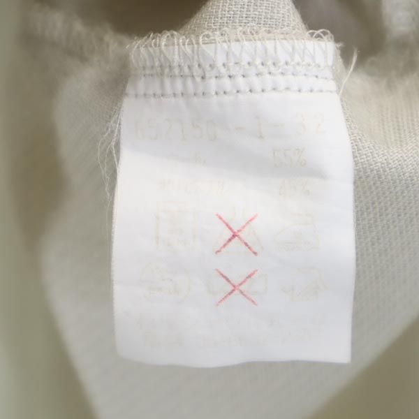 ピエールカルダン ウールブレンド 長袖 スタンドカラー シャツ M ベージュ Pierre Cardin メンズ