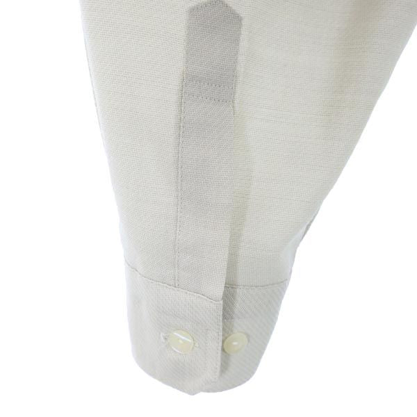 ピエールカルダン ウールブレンド 長袖 スタンドカラー シャツ M ベージュ Pierre Cardin メンズ