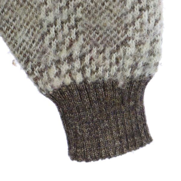 THECOUNTRYSQUIRE ザカントリースクワイア ウールブレンド 総柄 長袖 セーター M 茶系 ニット メンズ