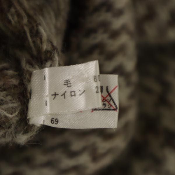 THECOUNTRYSQUIRE ザカントリースクワイア ウールブレンド 総柄 長袖 セーター M 茶系 ニット メンズ