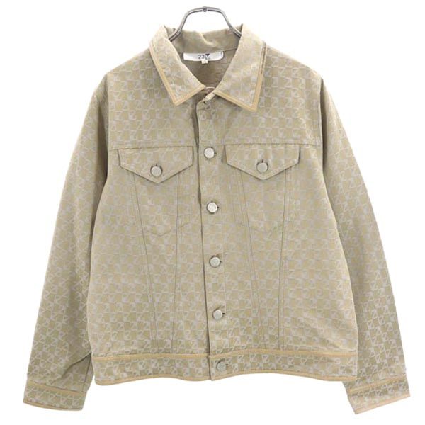 23ku 23区 総柄 ジャケット 46 ベージュ レディース