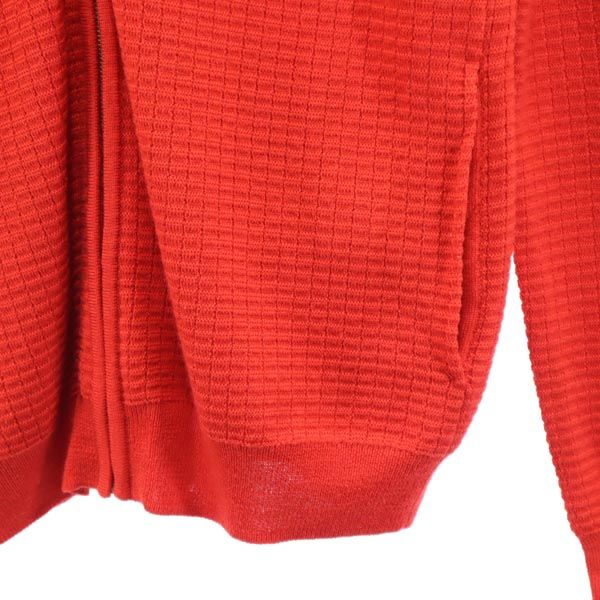 Calvin klein カルバンクライン ウール ニット ジップジャケット M 赤系 メンズ