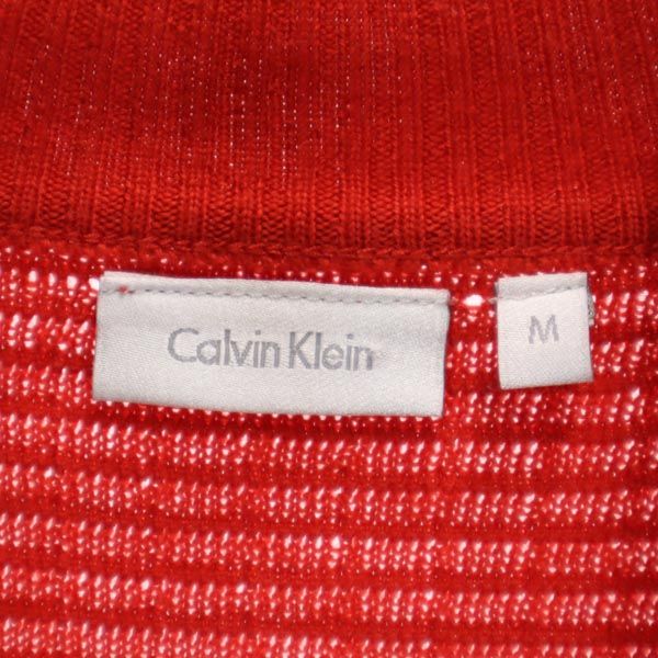 Calvin klein カルバンクライン ウール ニット ジップジャケット M 赤系 メンズ