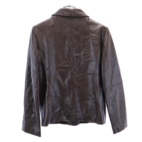 Area Free 自由区 レザージャケット 42 ブラウン系 牛革 牛皮 レディース