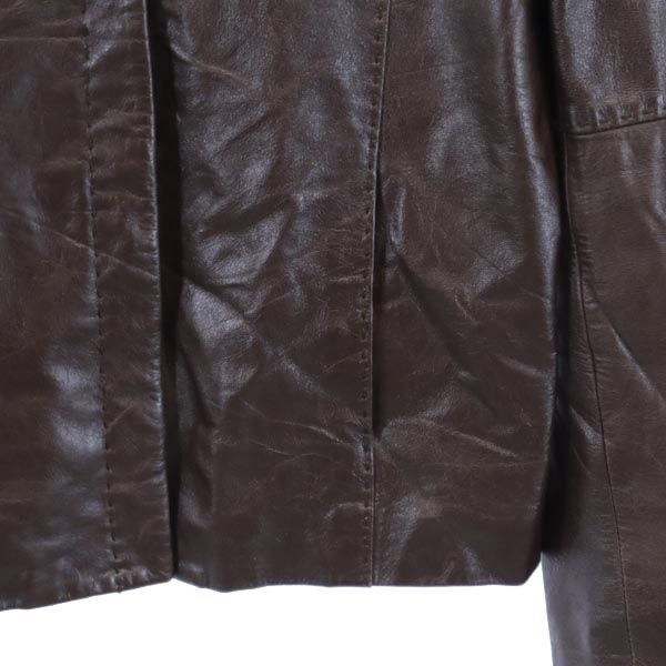 Area Free 自由区 レザージャケット 42 ブラウン系 牛革 牛皮 レディース