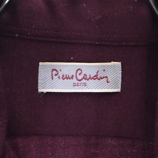 Pierre Cardin ピエールカルダン 長袖 ウールシャツ パープル系 メンズ
