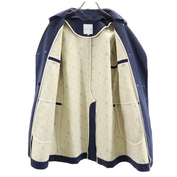 MACKINTOSH PHILOSOPHY マッキントッシュフィロソフィー 日本製 三陽商会 ノーカラーコート 36 ネイビー系 レディース