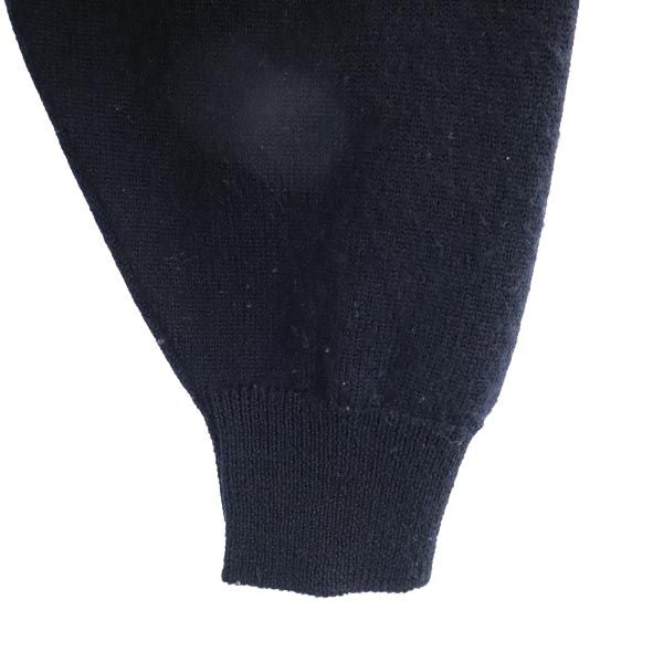 LANCEL ランセル ウール ハート柄 長袖 ニット ブラック×グレー セーター レディース