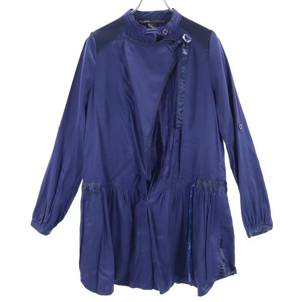 MARC JACOBS マークジェイコブス 長袖 バンドカラーシャツ M ネイビー レディース