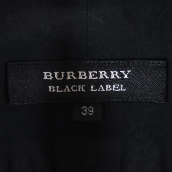 BURBERRY BLACK LABEL バーバリーブラックレーベル 三陽商会 長袖 ボタンダウンシャツ 39 ブラック メンズ