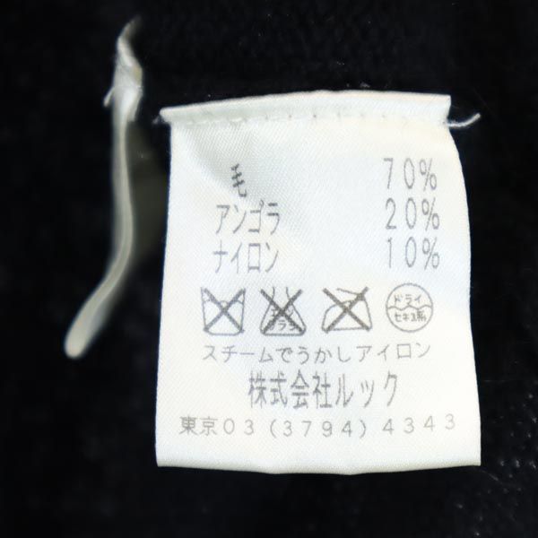 MARC BY MARC JACOBS マークバイマークジェイコブス ウールブレンド 7分袖 ニット カーディガン S ブラック系 ボレロ リボン レディース