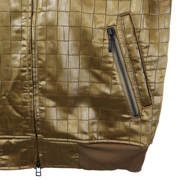 glamb グラム 日本製 ジップジャケット 2 ブラウン系 デザイン メンズ