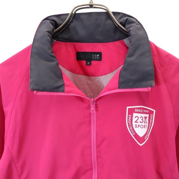 23区SPORT ロゴ ゴルフ ジャケット 2 ピンク系 ニジュウサンクスポーツ 裏トリコット レディース