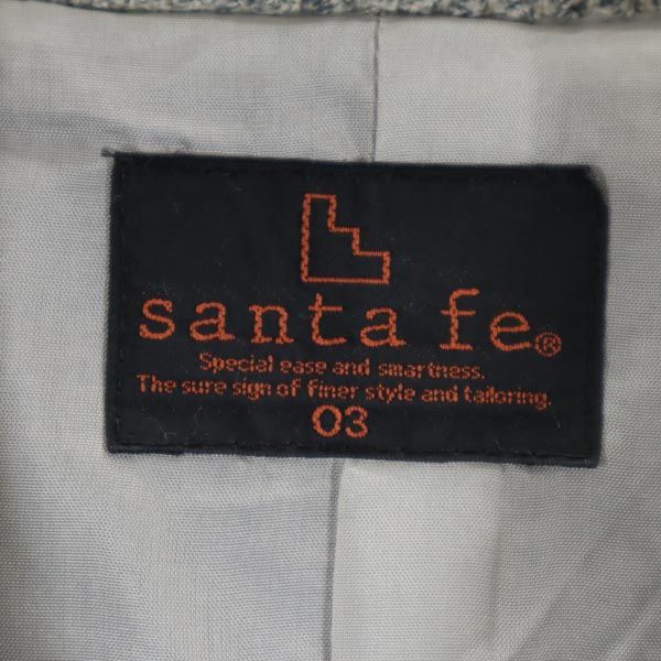 未使用 サンタフェ 日本製 バック ロゴ 刺繍 ジャケット 3 グレー系 santa fe メンズ