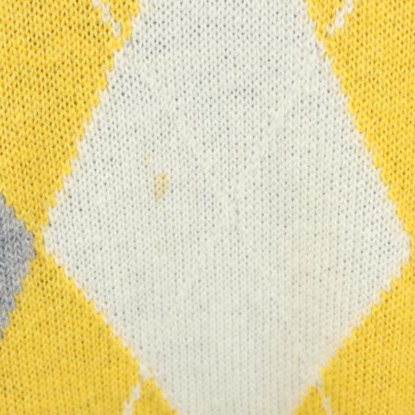 FRED PERRY フレッドペリー ウール アーガイル 長袖 ニット M 黒系 セーター メンズ